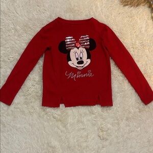 Disney Minnie Mouse Red Long Sleeve Tee